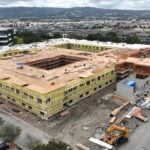 Overhead view of The Whitford construction site