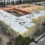 Overhead view of The Whitford construction site